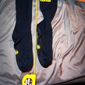 Addidas socks dark blue w neon green addidas logo